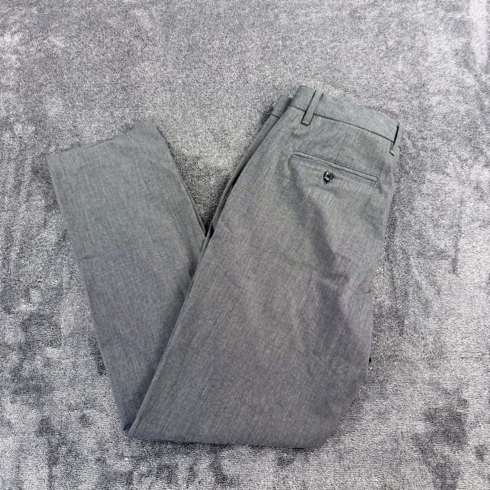 Bonobos Mens Slim Fit Chino Pants Heathered Grey 32x30 Cotton Stretch Trousers